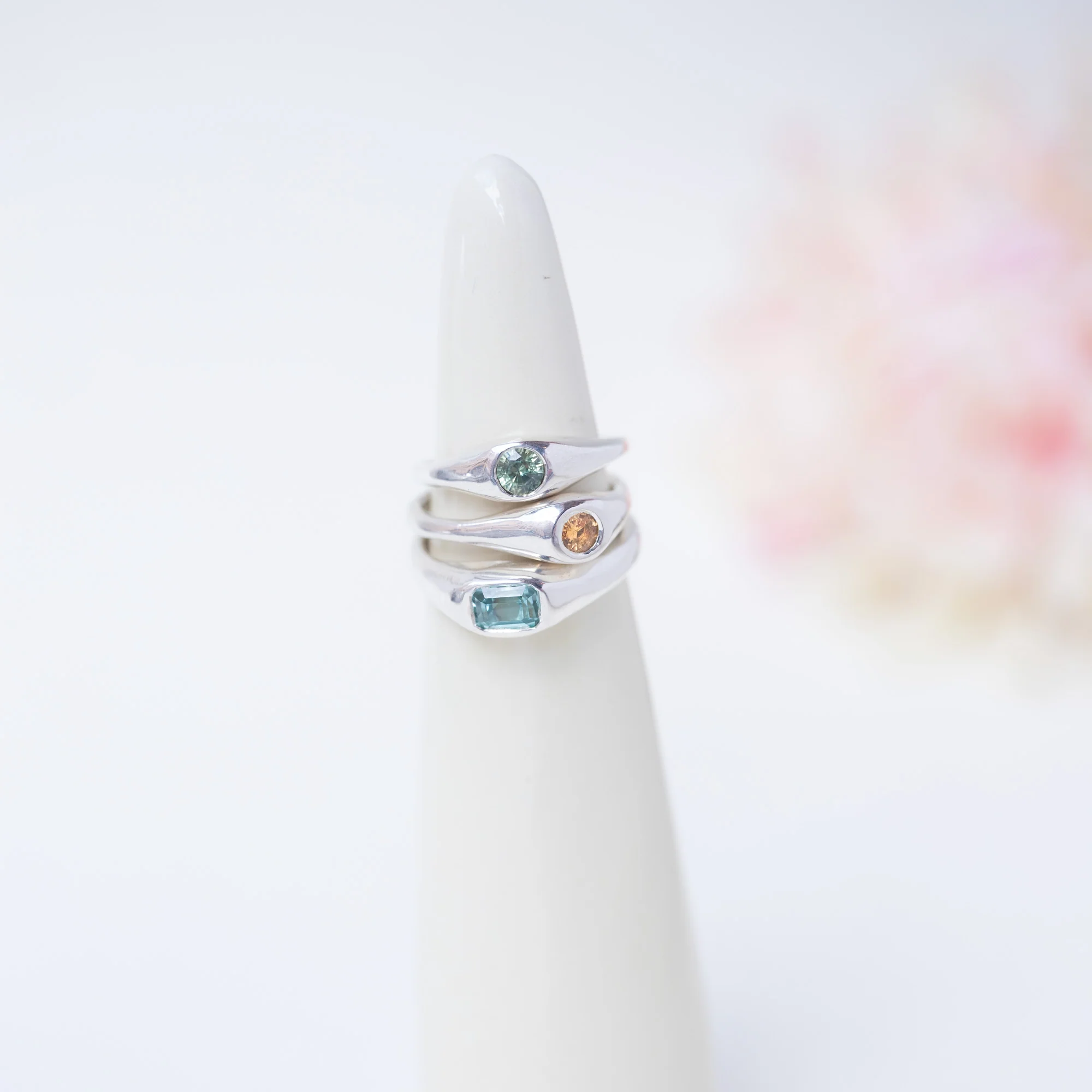 Silver Bold Bonbons - Turquoise Tourmaline - Image 3