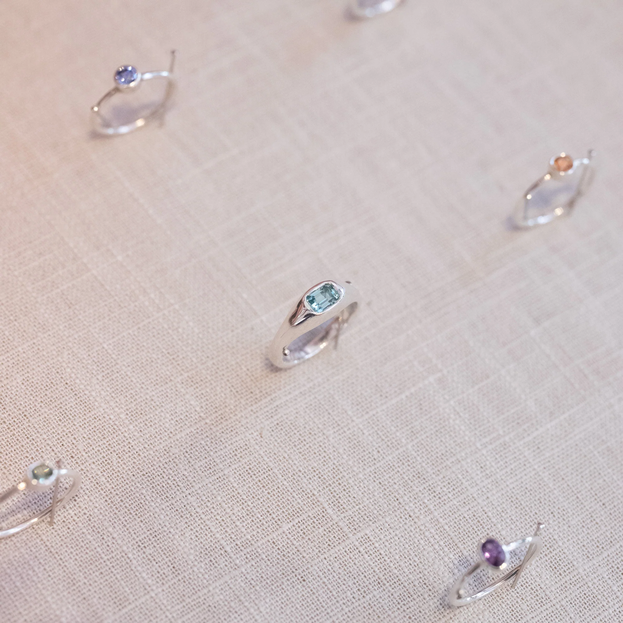 Silver Bold Bonbons - Turquoise Tourmaline - Image 4