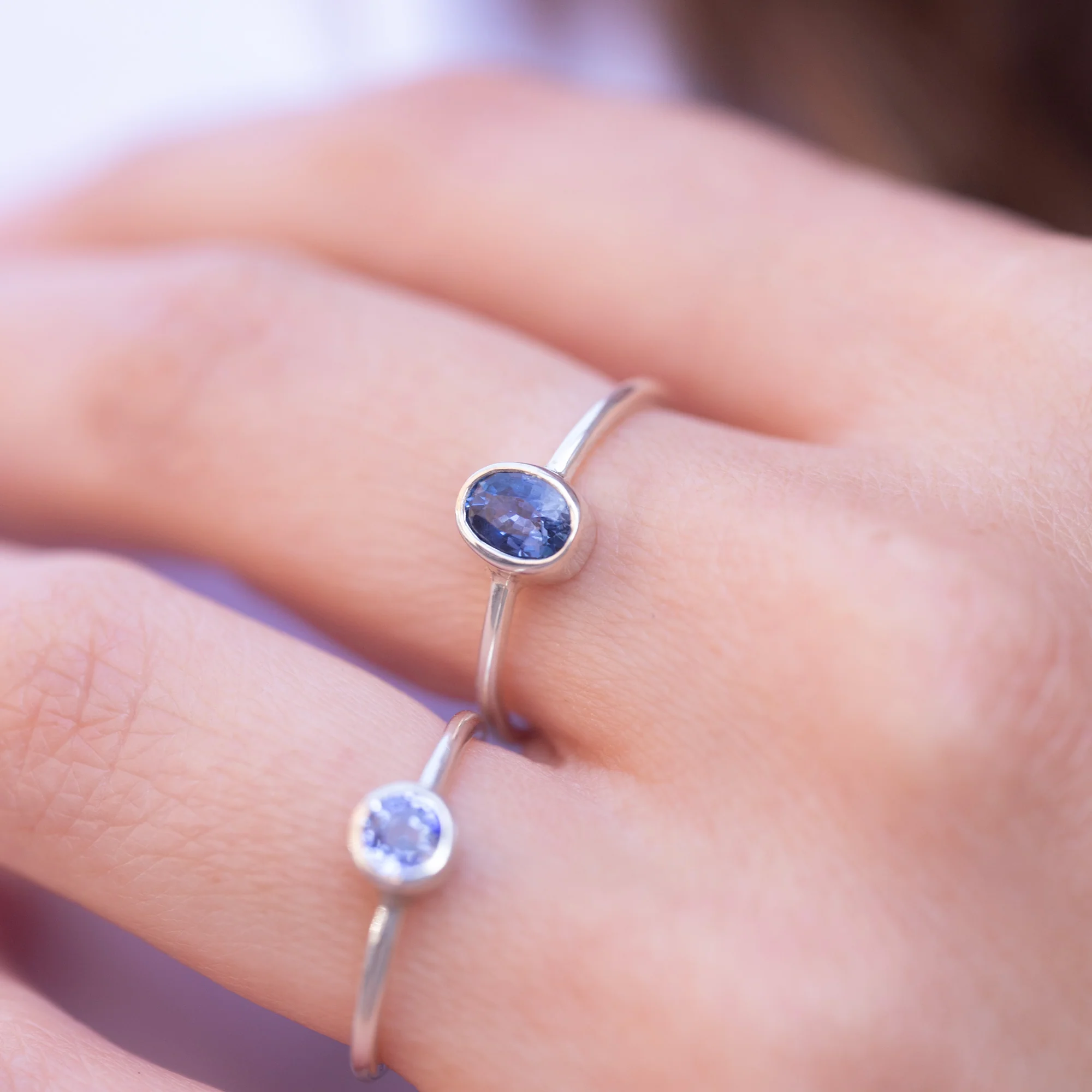 Silver Bonbons - Dark blue sapphire - Image 4